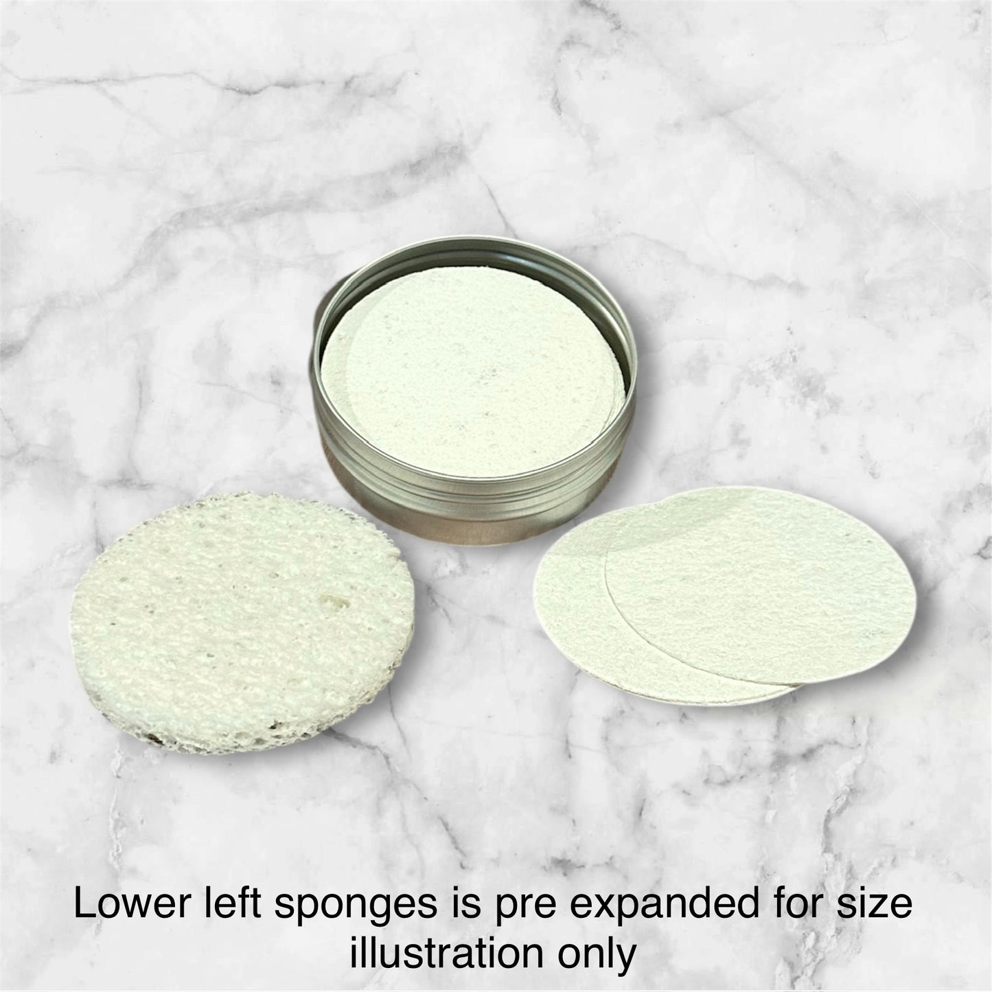 White Cellulose Facial Sponges