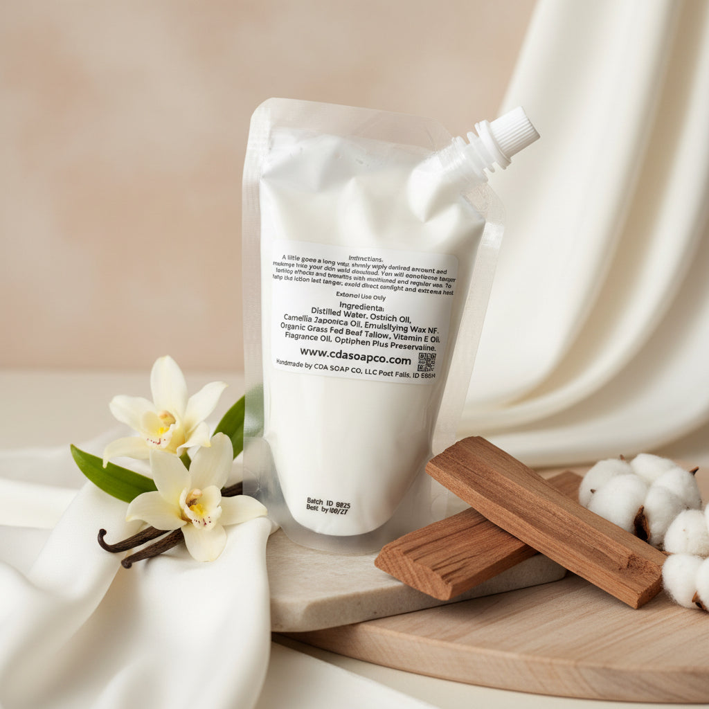 Vanilla Sandalwood Tallow & Ostrich Body Lotion