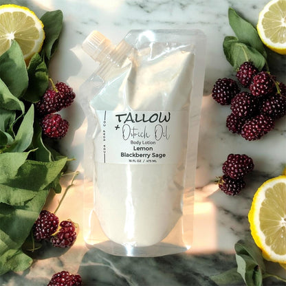 Lemon Blackberry Sage Tallow & Ostrich Oil Body Lotion
