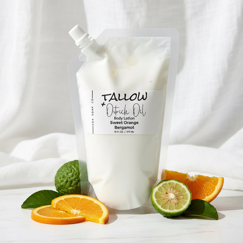 Sweet Orange Bergamot Tallow & Ostrich Oil Body Lotion