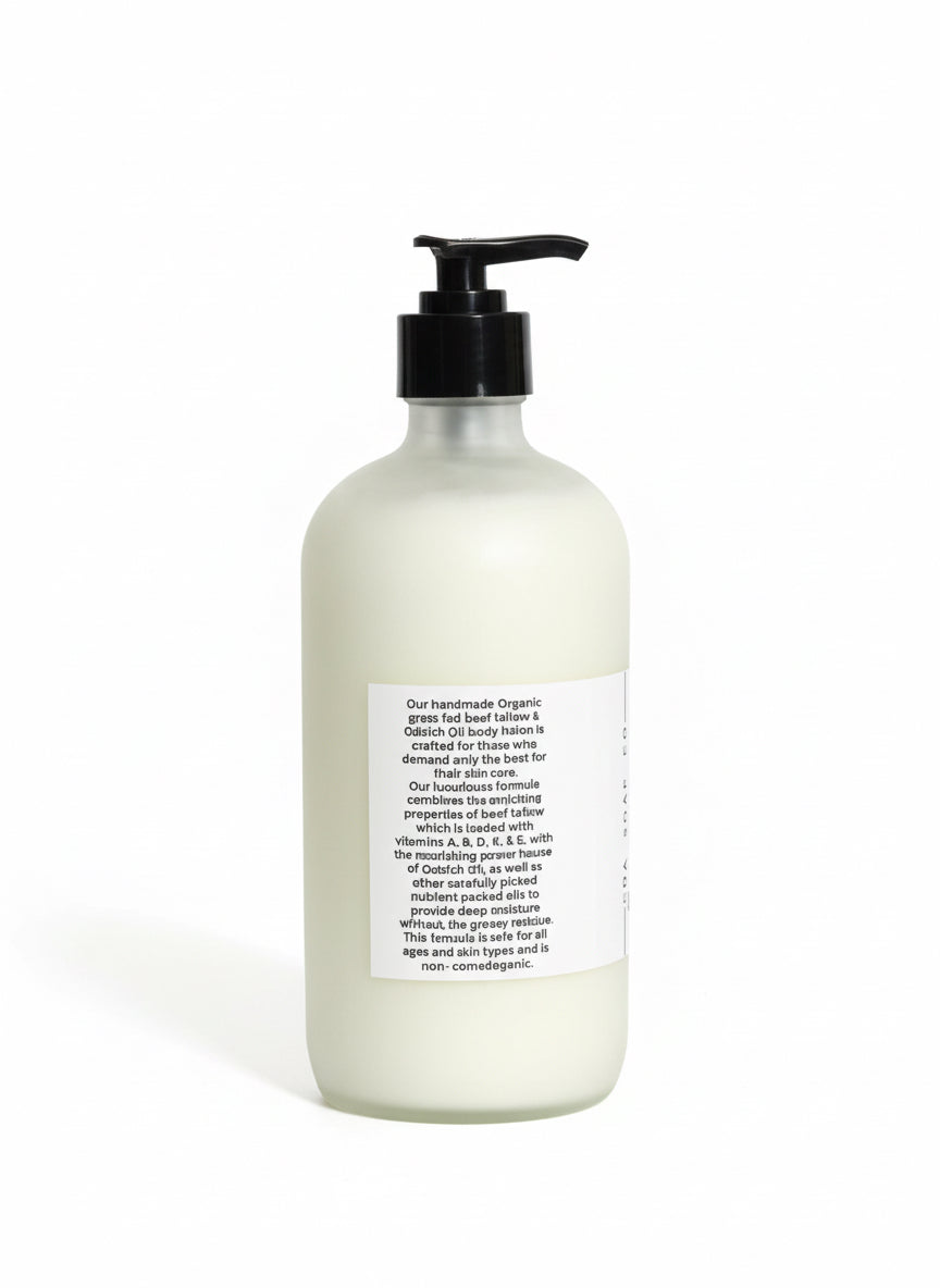 White bottle with black pump on a white background