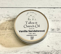 Vanilla Sandalwood Tallow & Ostrich Oil Balm