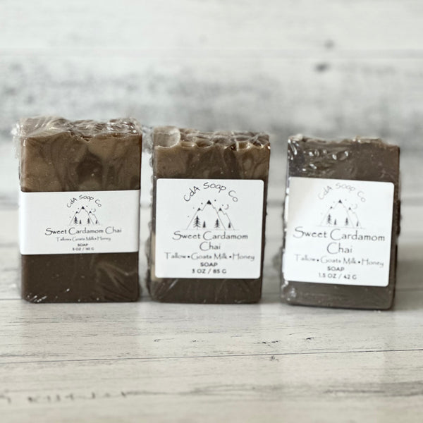 Sweet Cardamom Chai Tallow Goat Milk & Honey Soap