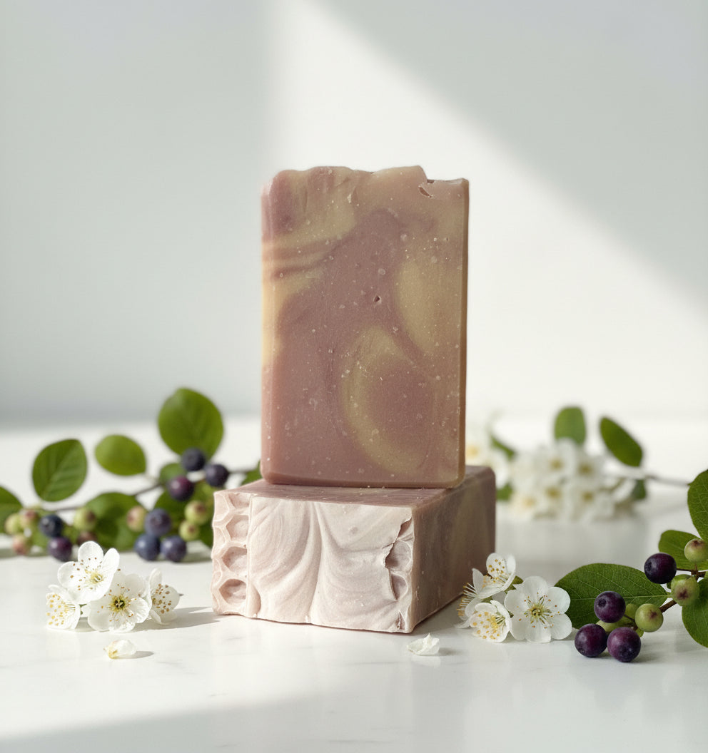 Wild Huckleberry Sugar Blossom Tallow Goat Milk & Honey Soap