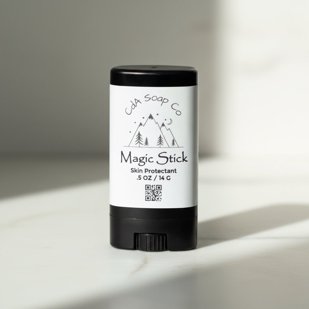 Cda Soap Co Magic Stick skin protectant on a light background