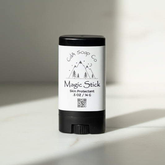 Cda Soap Co Magic Stick skin protectant on a light background