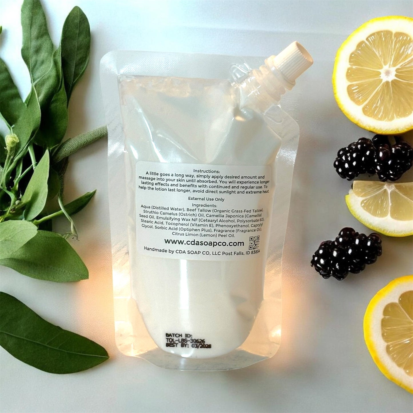 Lemon Blackberry Sage Tallow & Ostrich Oil Body Lotion