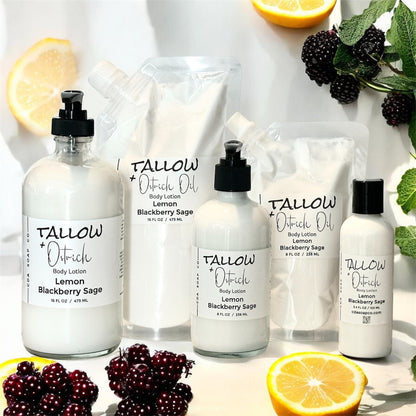 Lemon Blackberry Sage Tallow & Ostrich Oil Body Lotion