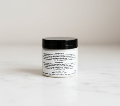 ingredient side of jar white background