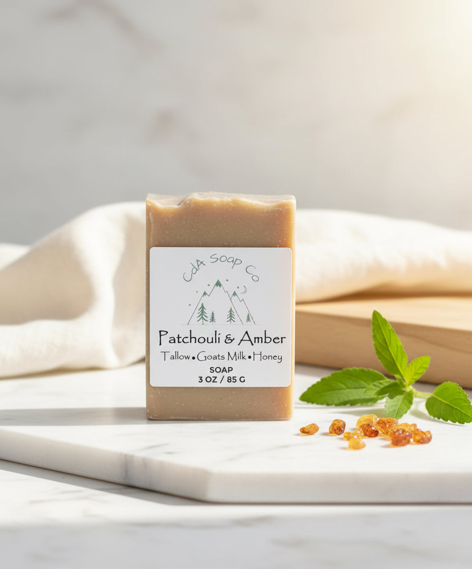 Patchouli & Amber Tallow & Goat Milk W/ Honey Soap