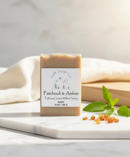 Patchouli & Amber Tallow & Goat Milk W/ Honey Soap