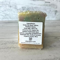 Lemon Lavender Peppermint Tallow Goat Milk & Honey Soap