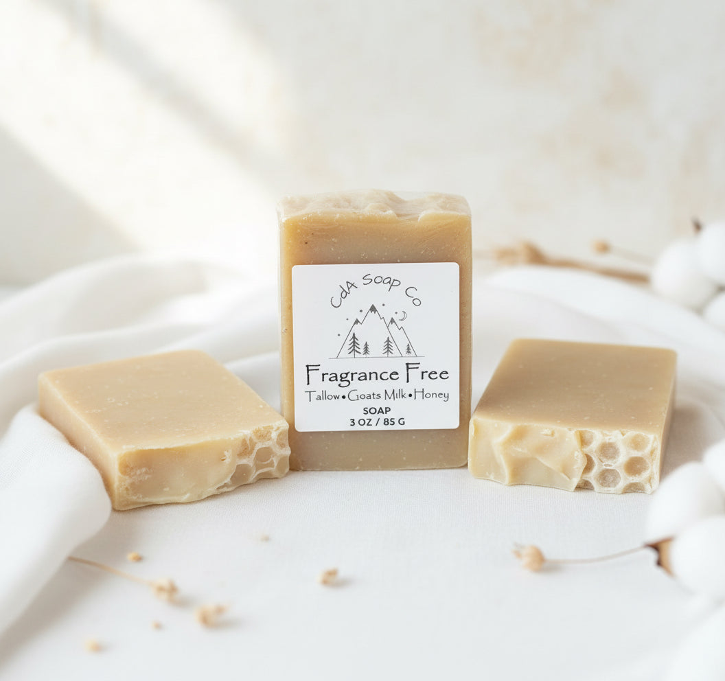 Fragrance Free Tallow & Goat Milk with Honey Soap