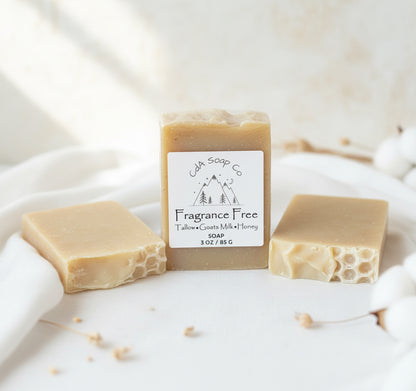 Fragrance Free Tallow & Goat Milk with Honey Soap