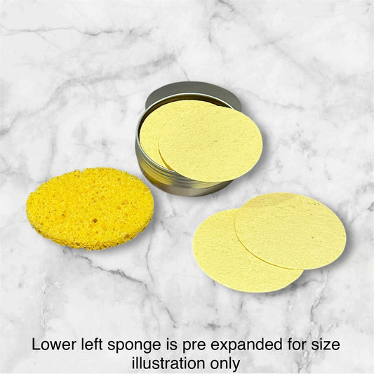 Orange Cellulose Facial Sponges