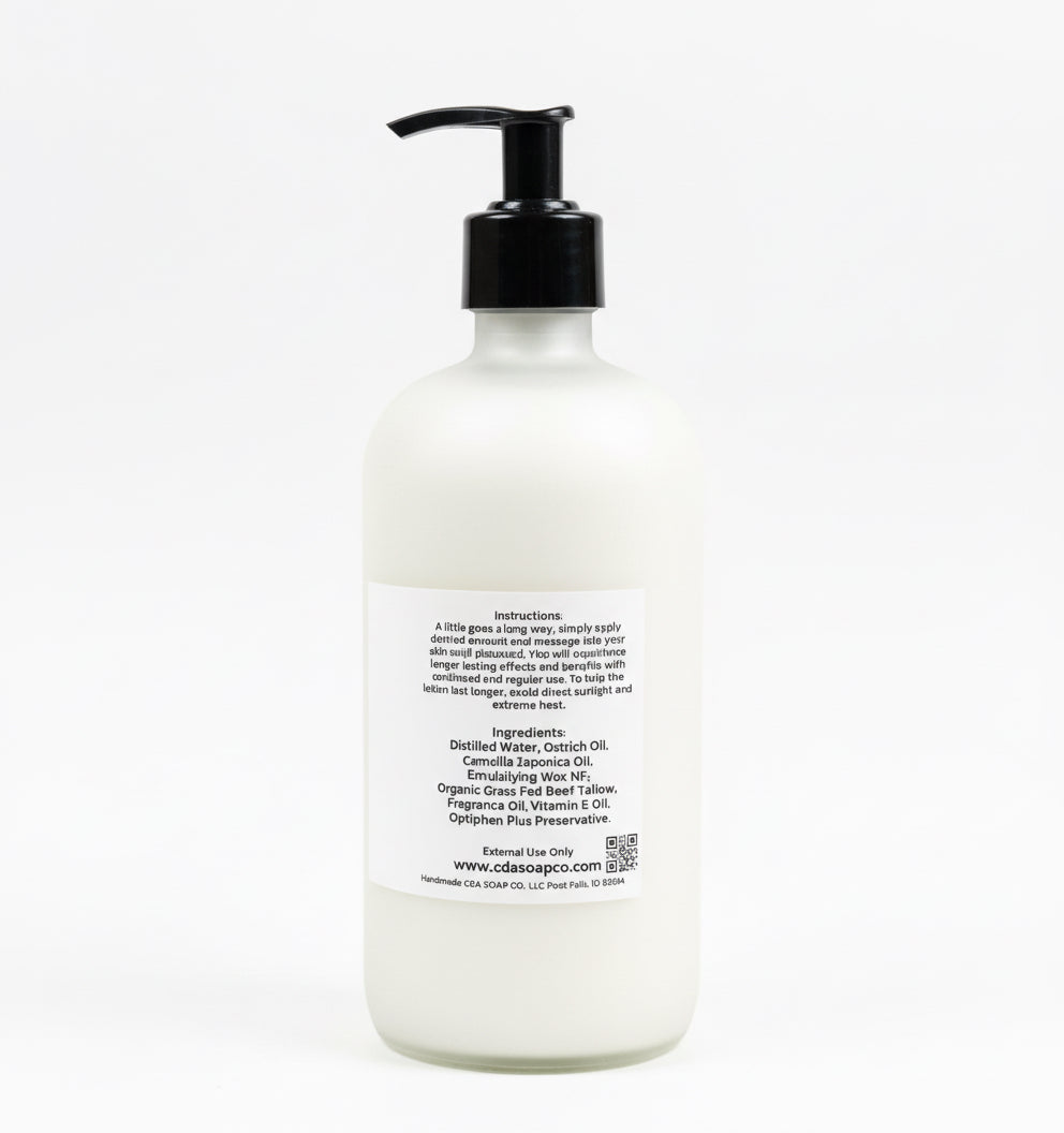 White bottle with black pump on a white background