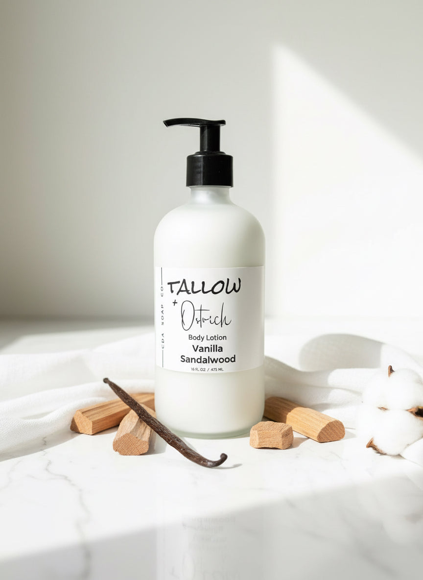 Vanilla Sandalwood Tallow & Ostrich Body Lotion