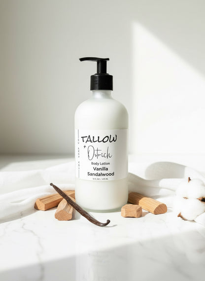 Vanilla Sandalwood Tallow & Ostrich Body Lotion