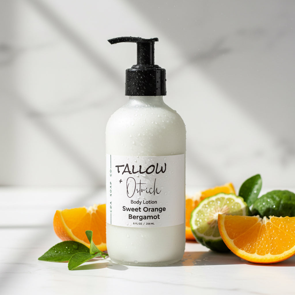 Sweet Orange Bergamot Tallow & Ostrich Oil Body Lotion