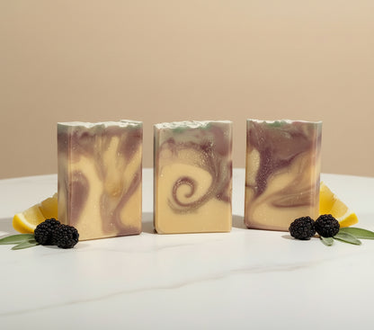 Lemon Blackberry Sage Tallow & Goat Milk W/Honey Soap