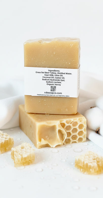 Fragrance Free Tallow & Goat Milk with Honey Soap