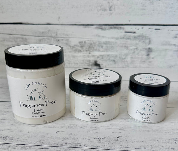 Fragrance Free Tallow Butter