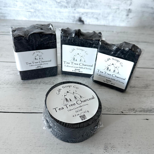 Tea tree Charcoal Tallow Goat Milk & Honey Soap