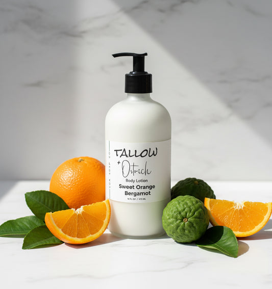 Sweet Orange Bergamot Tallow & Ostrich Oil Body Lotion