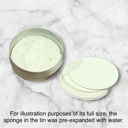 White Cellulose Facial Sponges