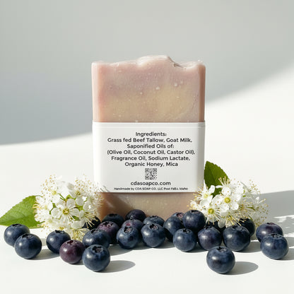 Wild Huckleberry Sugar Blossom Tallow Goat Milk & Honey Soap
