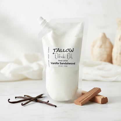 Vanilla Sandalwood Tallow & Ostrich Body Lotion