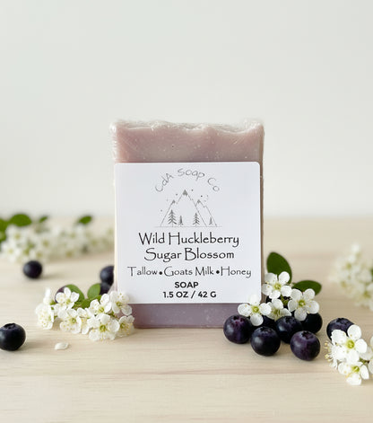 Wild Huckleberry Sugar Blossom Tallow Goat Milk & Honey Soap