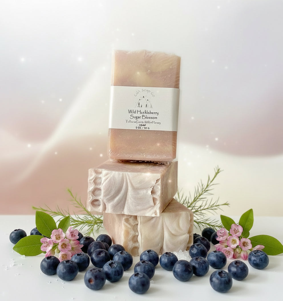Wild Huckleberry Sugar Blossom Tallow Goat Milk & Honey Soap