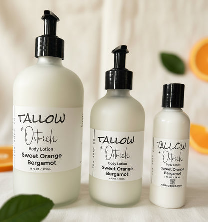Sweet Orange Bergamot Tallow & Ostrich Oil Body Lotion