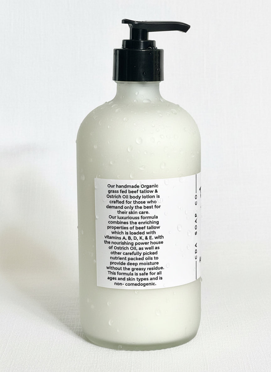 White bottle with black pump on a white background