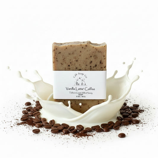 Tallow & Goat Milk W/ Honey Coffee Scrub Soap