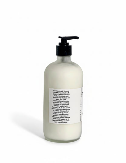 Lotion bottle with pump on a white background