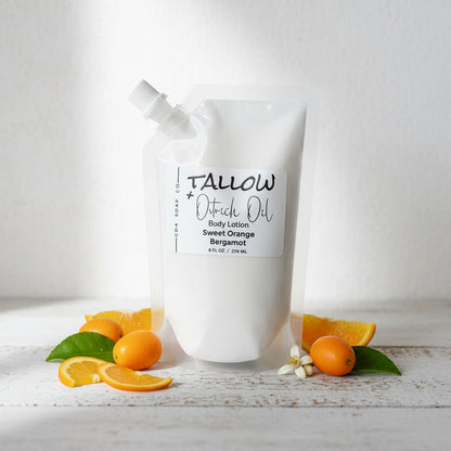 Sweet Orange Bergamot Tallow & Ostrich Oil Body Lotion