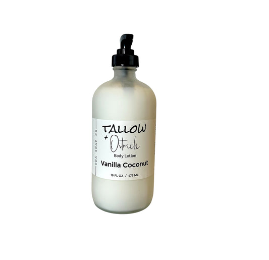 Vanilla Coconut Tallow & Ostrich Oil Body Lotion
