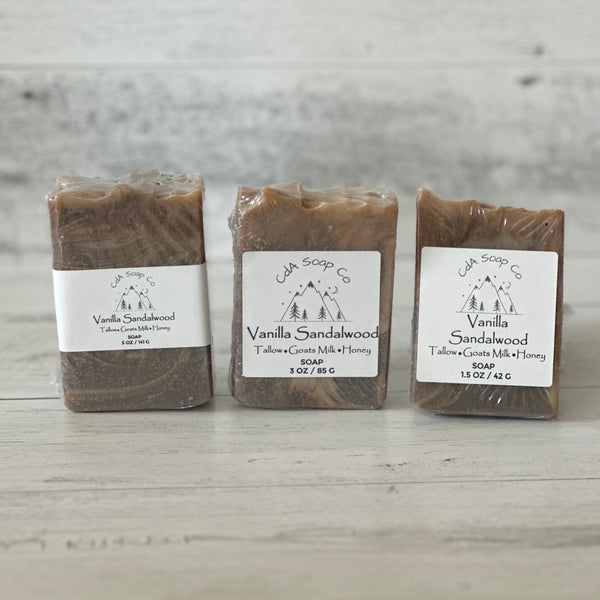Vanilla Sandalwood Tallow Goat Milk & Honey Soap