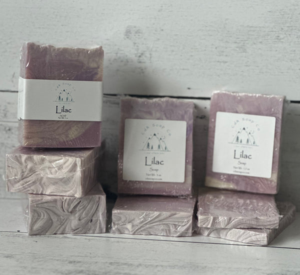 Lilac cold process soap