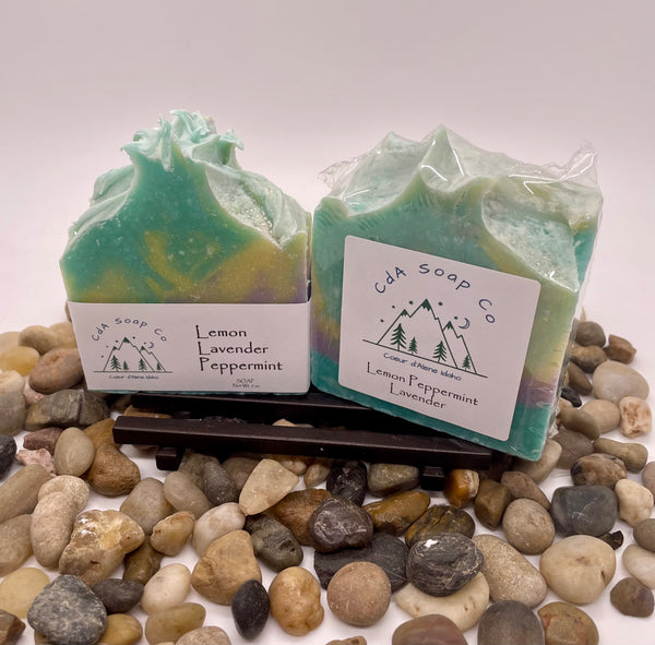 Lemon Peppermint Lavender cold process soap